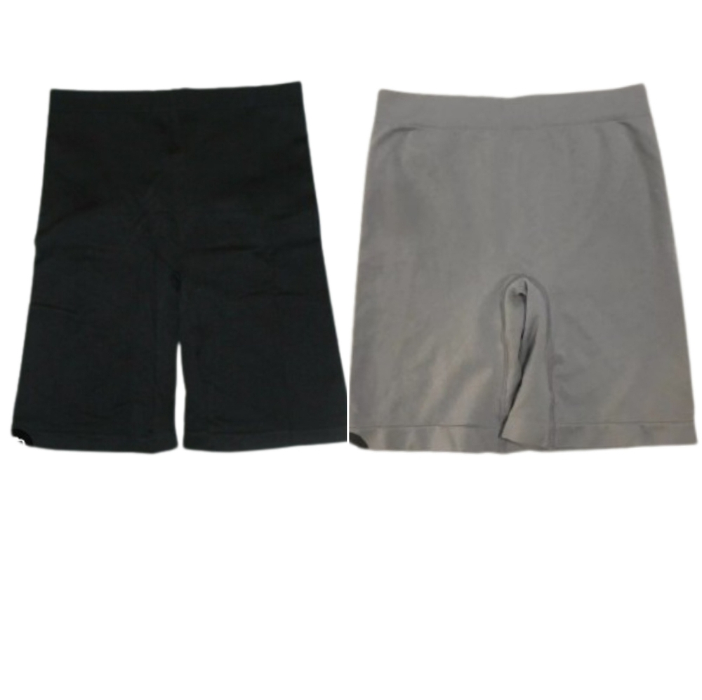 Lot Of 2 Black Gray Shaping Slip Shorts Sz 1X